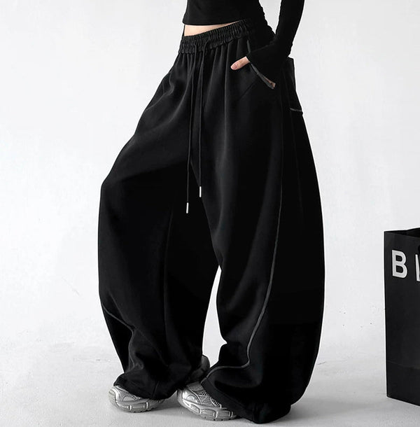 Curved-Seam Wide-Leg Sweatpants - COPPING THREADS - CT ORIGINALS