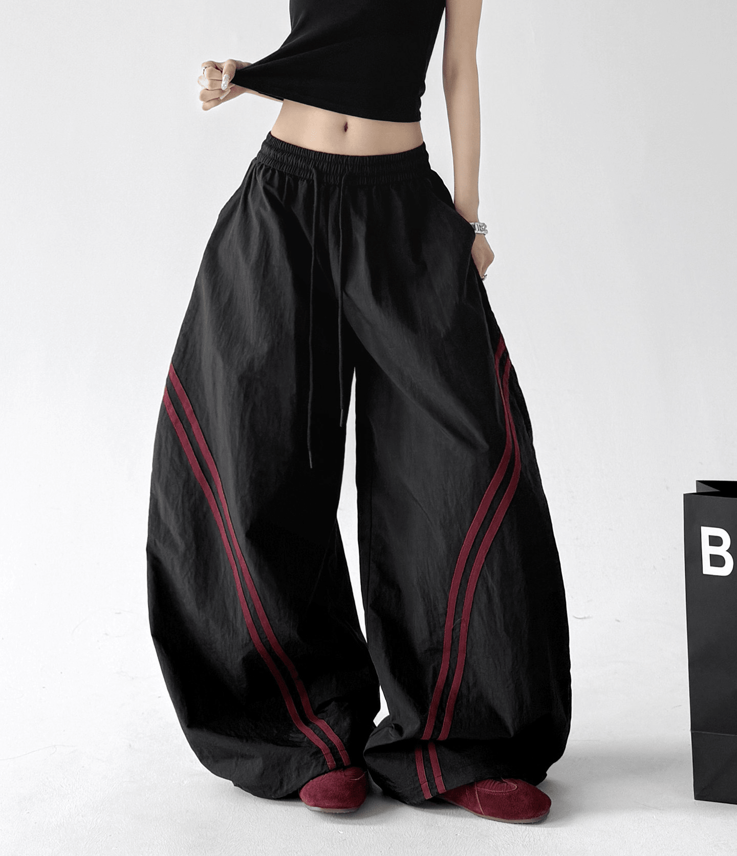 Curved Stripe Wide - Leg Pants - CT826 - COPPING THREADS - CT Select
