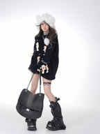 Cute Teddy Bear Charm Knit Sweater - COPPING THREADS - 11SH