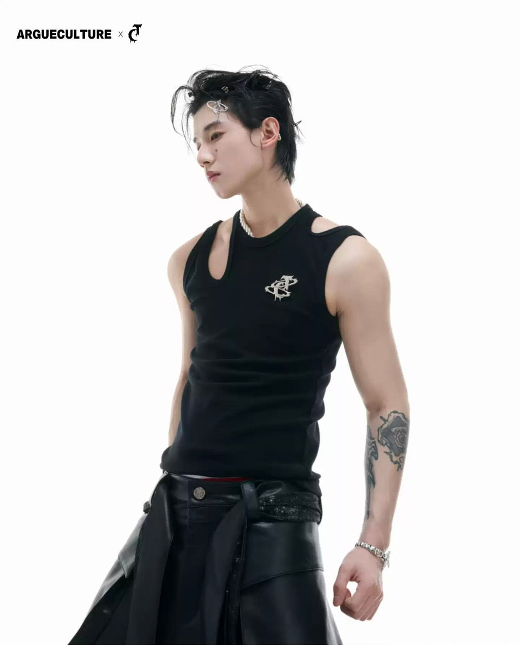 Cutout Metal-Detail Fitted Tank Top - COPPING THREADS - Argue Culture