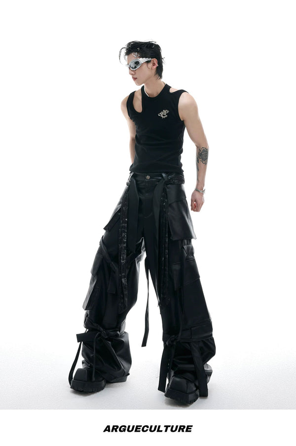 Cutout Metal-Detail Fitted Tank Top - COPPING THREADS - Argue Culture