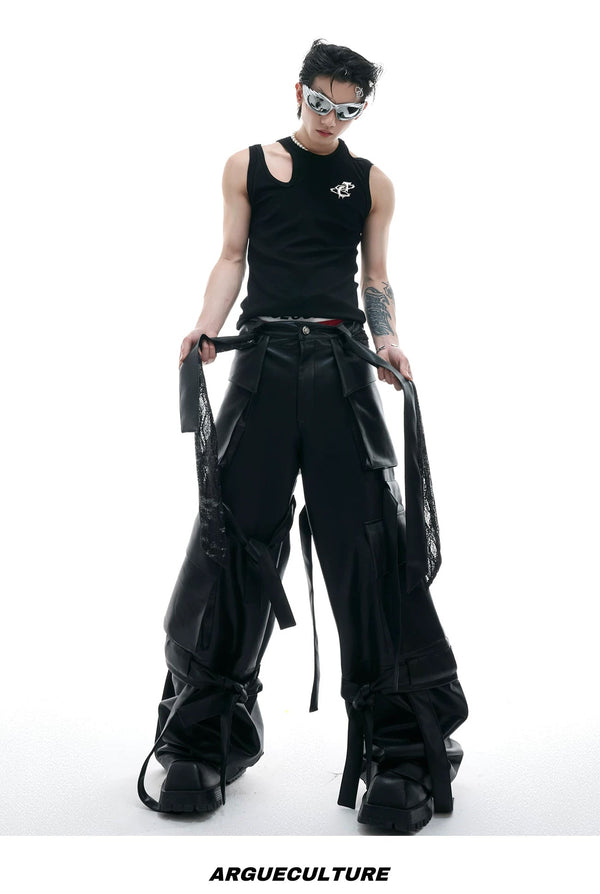Cutout Metal-Detail Fitted Tank Top - COPPING THREADS - Argue Culture