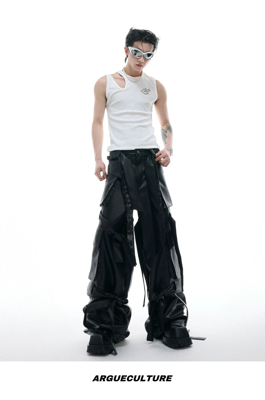 Cutout Metal-Detail Fitted Tank Top - COPPING THREADS - Argue Culture