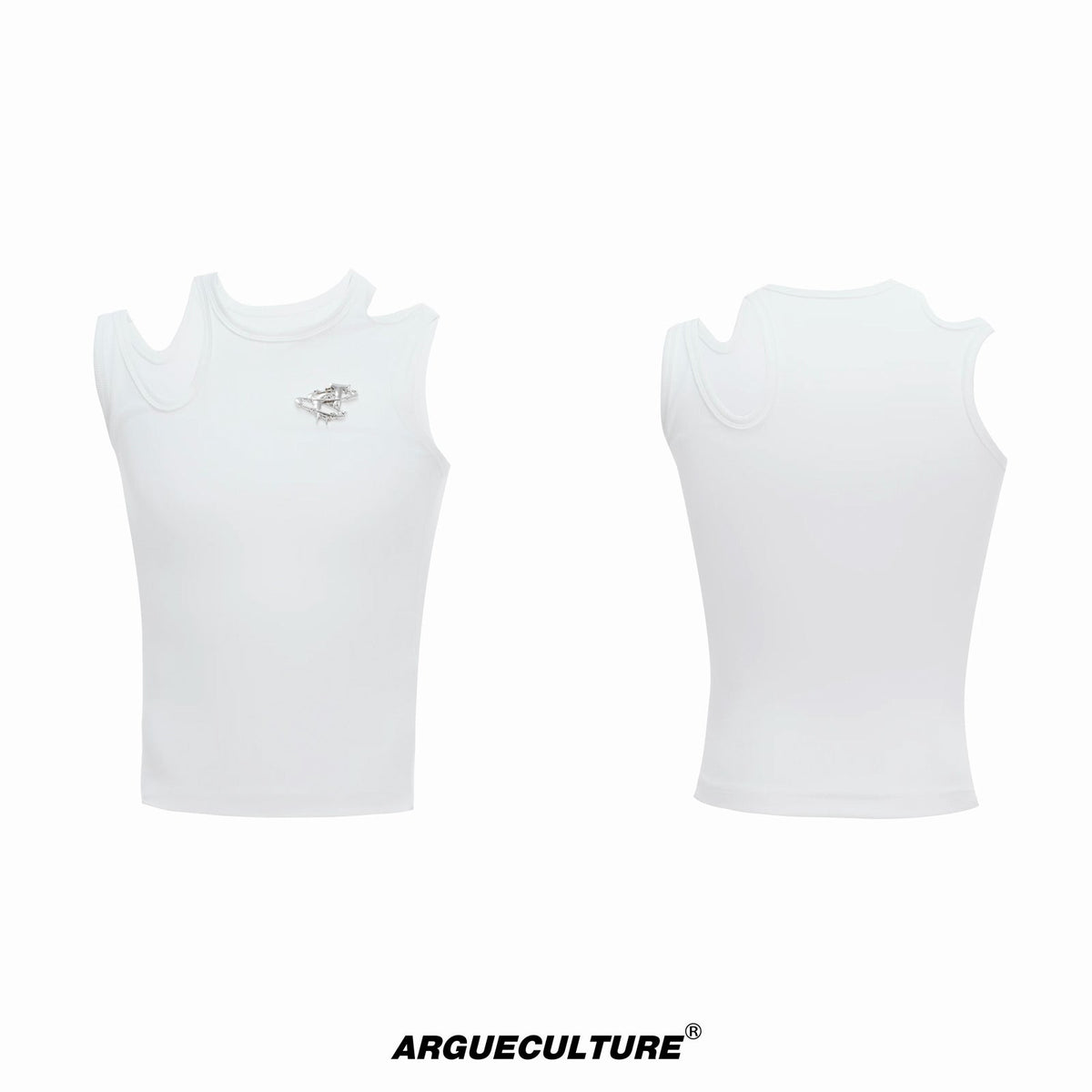 Cutout Metal-Detail Fitted Tank Top - COPPING THREADS - Argue Culture