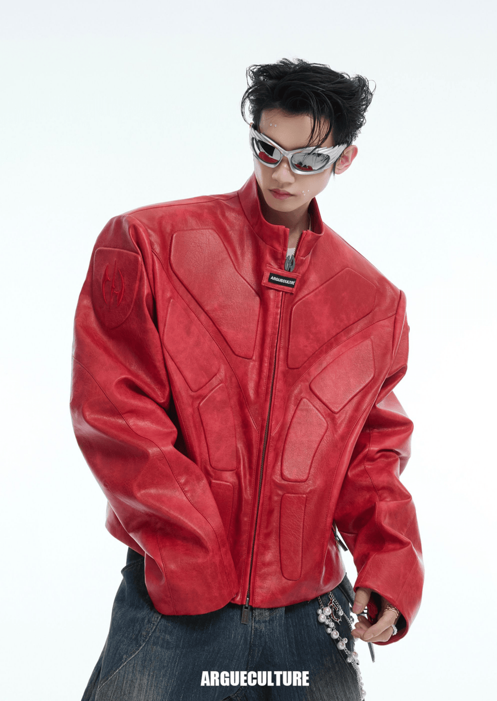 Cyberpunk Armor - Inspired Deconstructed PU Leather Jacket - COPPING THREADS - ArguE CulturE
