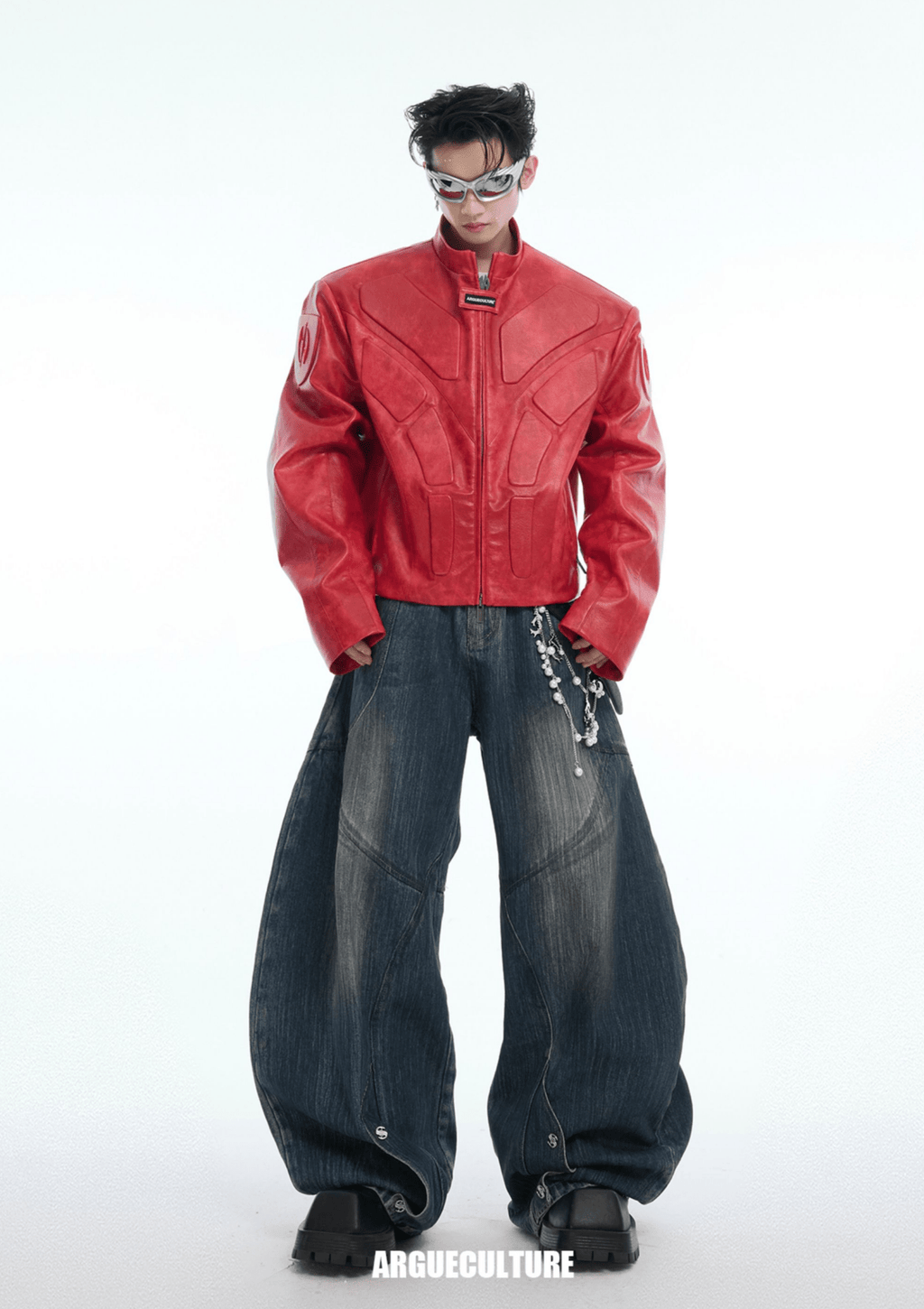 Cyberpunk Armor - Inspired Deconstructed PU Leather Jacket - COPPING THREADS - ArguE CulturE