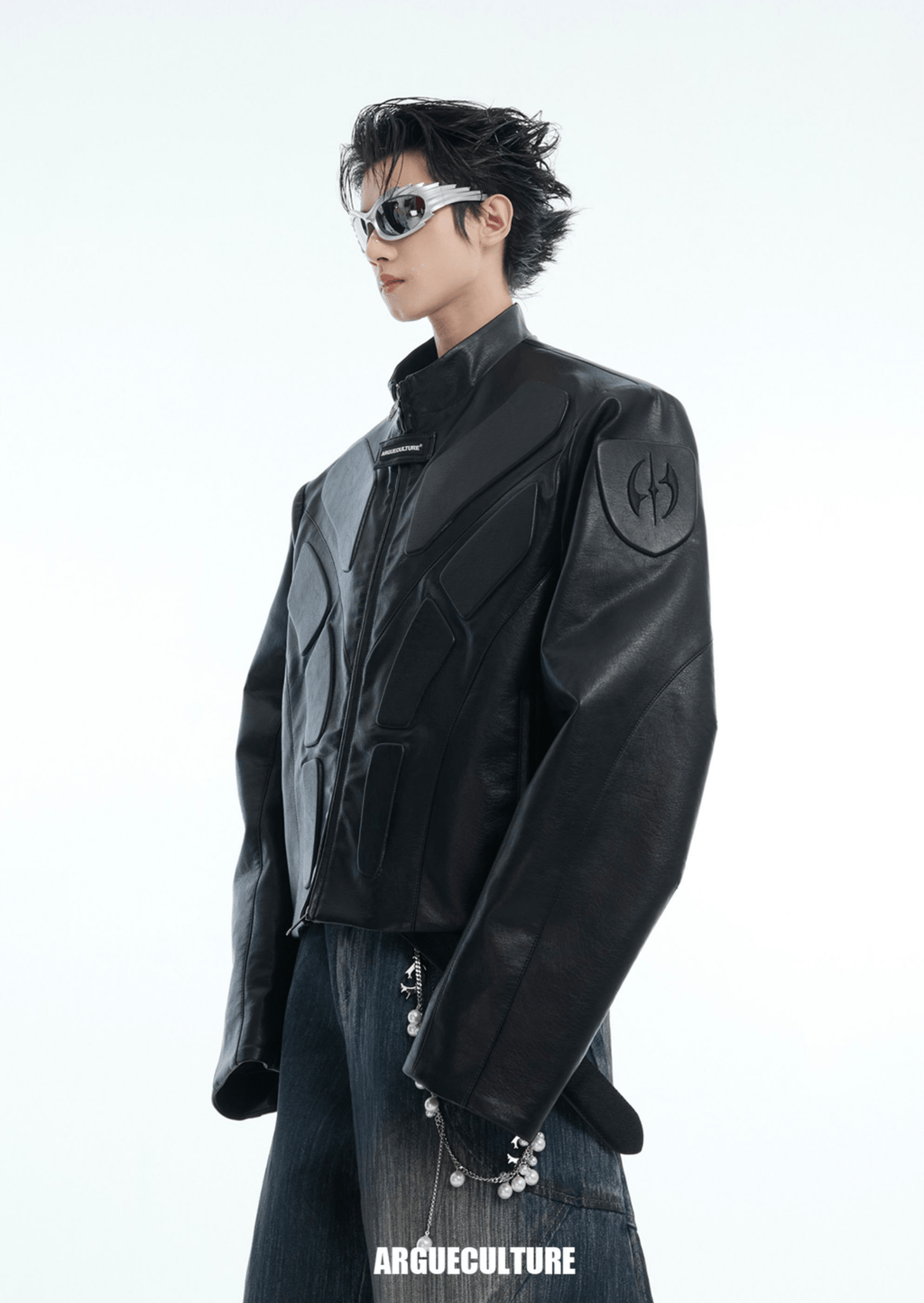 Cyberpunk Armor - Inspired Deconstructed PU Leather Jacket - COPPING THREADS - ArguE CulturE