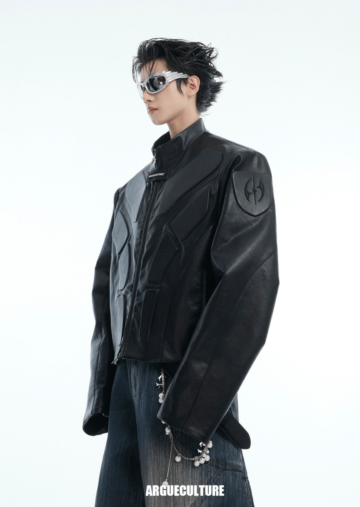 Cyberpunk Armor - Inspired Deconstructed PU Leather Jacket - COPPING THREADS - ArguE CulturE