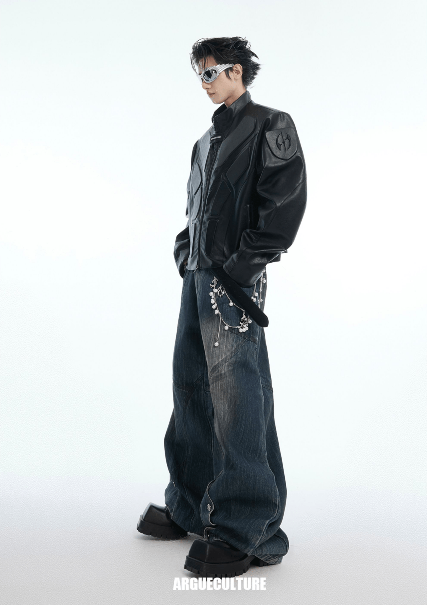 Cyberpunk Armor - Inspired Deconstructed PU Leather Jacket - COPPING THREADS - ArguE CulturE