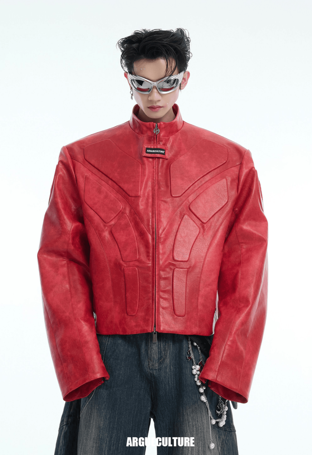 Cyberpunk Armor - Inspired Deconstructed PU Leather Jacket - COPPING THREADS - ArguE CulturE