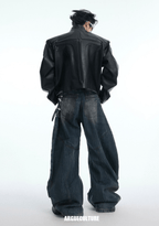 Cyberpunk Armor - Inspired Deconstructed PU Leather Jacket - COPPING THREADS - ArguE CulturE