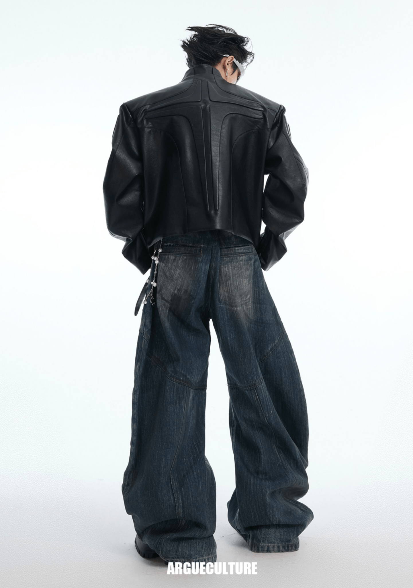 Cyberpunk Armor - Inspired Deconstructed PU Leather Jacket - COPPING THREADS - ArguE CulturE