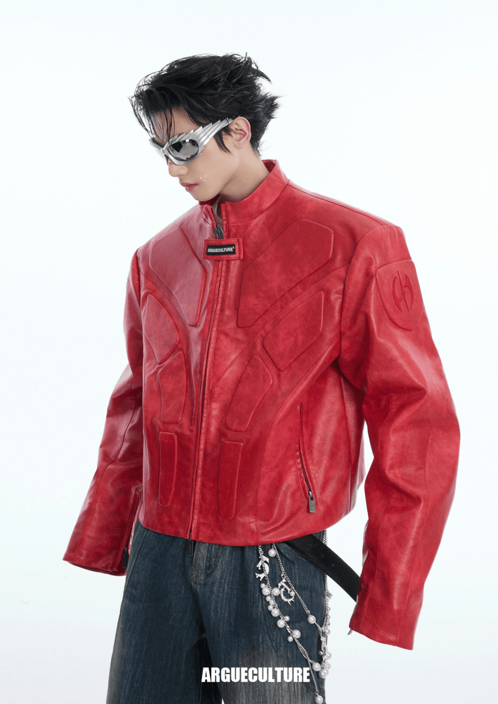 Cyberpunk Armor - Inspired Deconstructed PU Leather Jacket - COPPING THREADS - ArguE CulturE