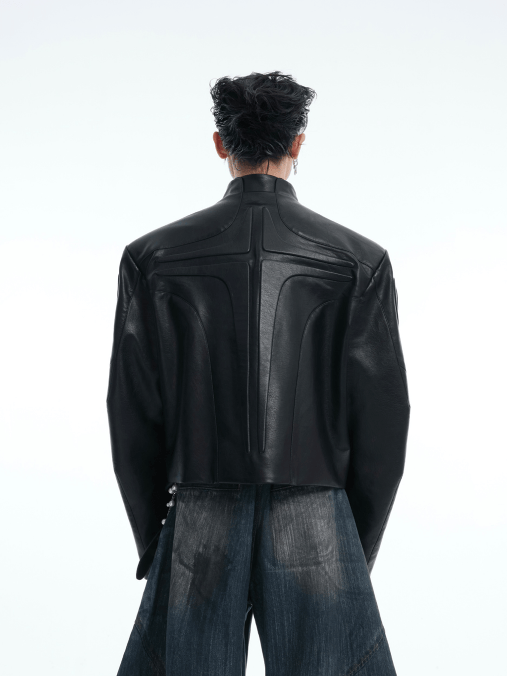Cyberpunk Armor - Inspired Deconstructed PU Leather Jacket - COPPING THREADS - ArguE CulturE