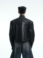 Cyberpunk Armor - Inspired Deconstructed PU Leather Jacket - COPPING THREADS - ArguE CulturE