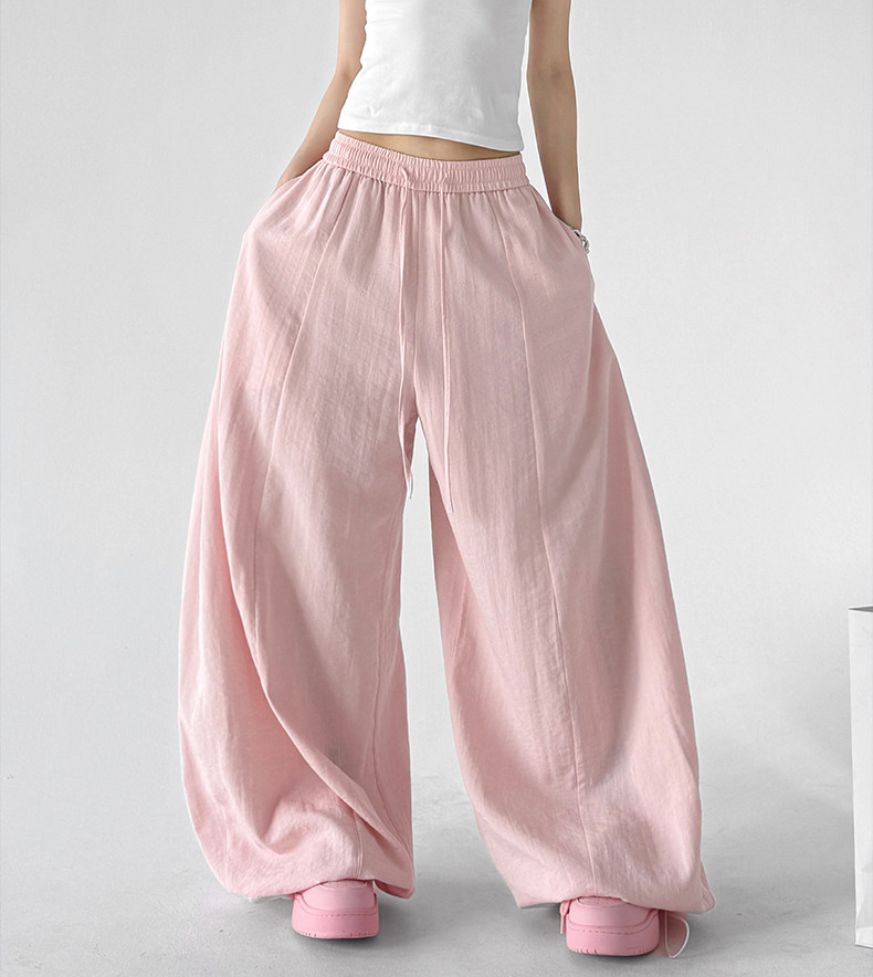 Linen Blend Extra Wide Leg Pants - CT66120