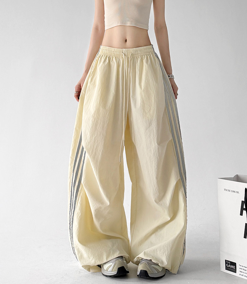 Side Stripe Parachute Pants - CT216