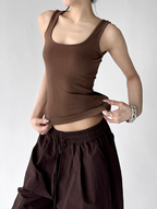 Square Neck Slim Fit Tank Top - CT6643
