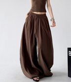 Soft Drape Linen-Blend Wide Leg Pants - CT6234