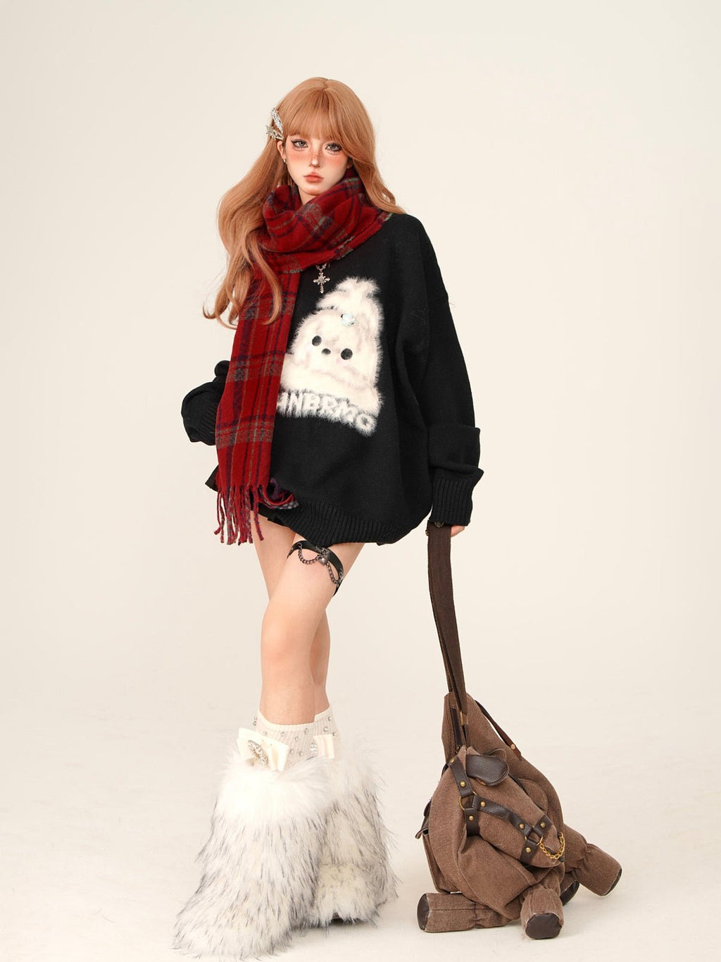 Dainty Rabbit Round Neck Sweater - COPPING THREADS - 11SH