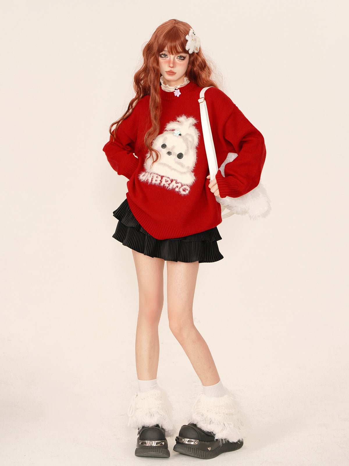 Dainty Rabbit Round Neck Sweater - COPPING THREADS - 11SH