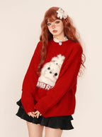 Dainty Rabbit Round Neck Sweater - COPPING THREADS - 11SH