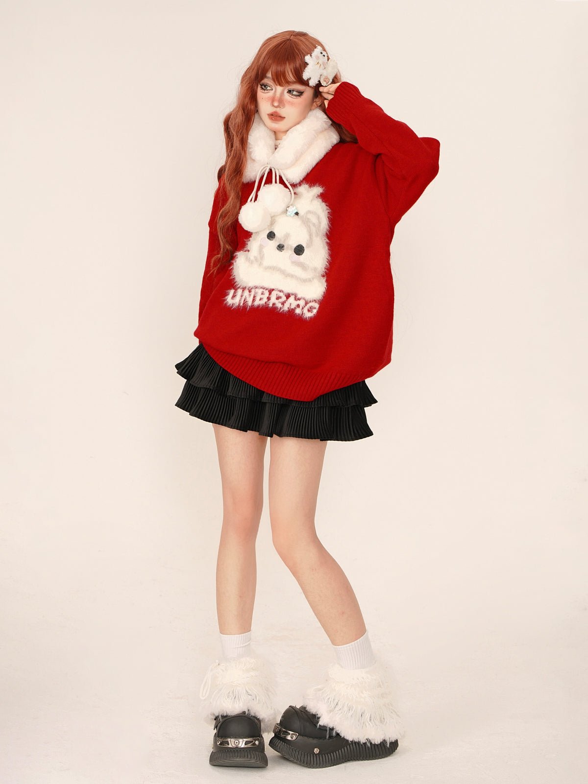 Dainty Rabbit Round Neck Sweater - COPPING THREADS - 11SH