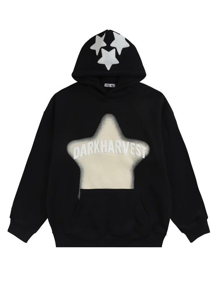 DARKHARVEST Letter Puff Print Hoodie - COPPING THREADS - CT Select