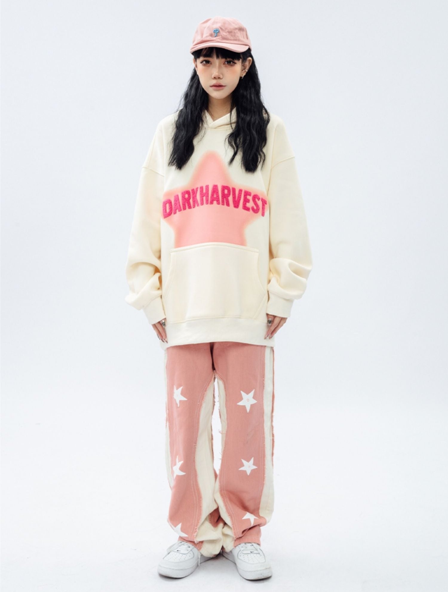 DARKHARVEST Letter Puff Print Hoodie - COPPING THREADS - CT Select