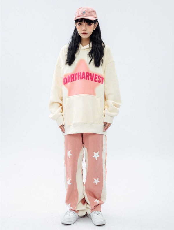 DARKHARVEST Letter Puff Print Hoodie - COPPING THREADS - CT Select