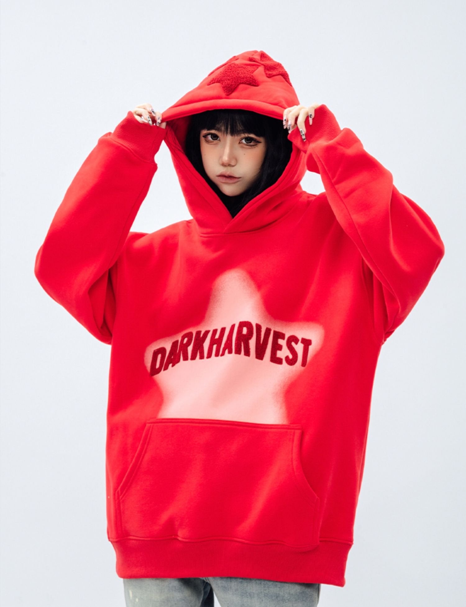DARKHARVEST Letter Puff Print Hoodie - COPPING THREADS - CT Select