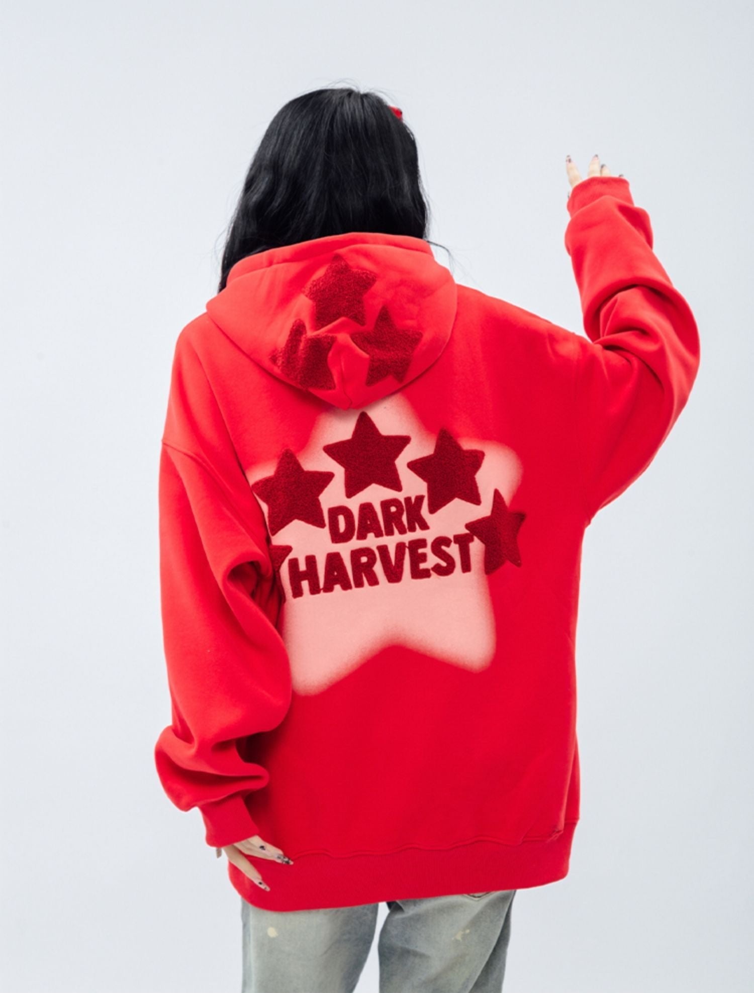 DARKHARVEST Letter Puff Print Hoodie - COPPING THREADS - CT Select
