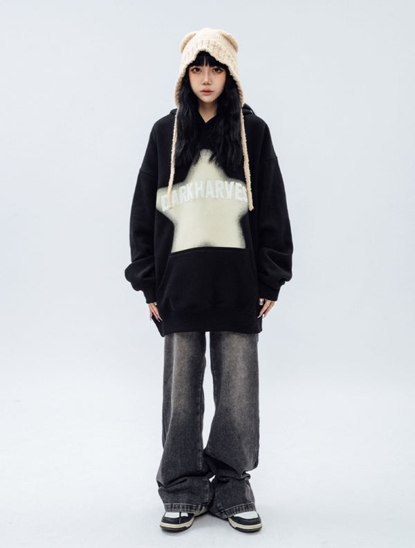 DARKHARVEST Letter Puff Print Hoodie - COPPING THREADS - CT Select