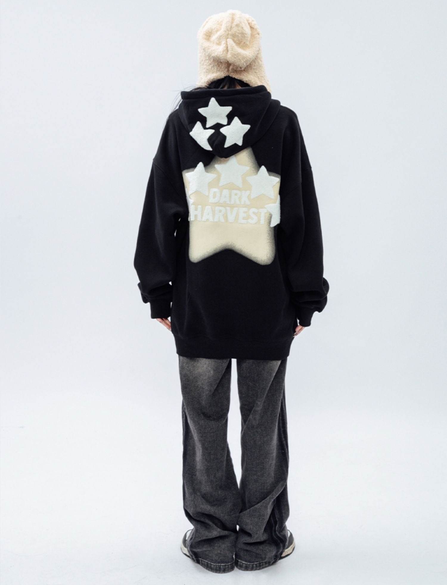 DARKHARVEST Letter Puff Print Hoodie - COPPING THREADS - CT Select