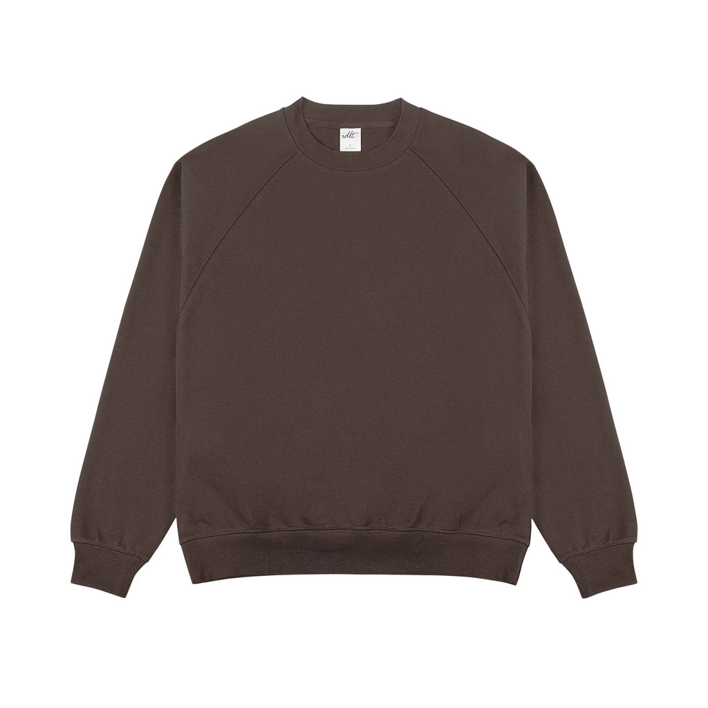 IDLT sweatshirt, brown front.