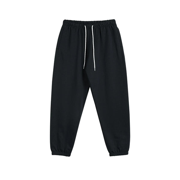 IDLT joggers, black front.
