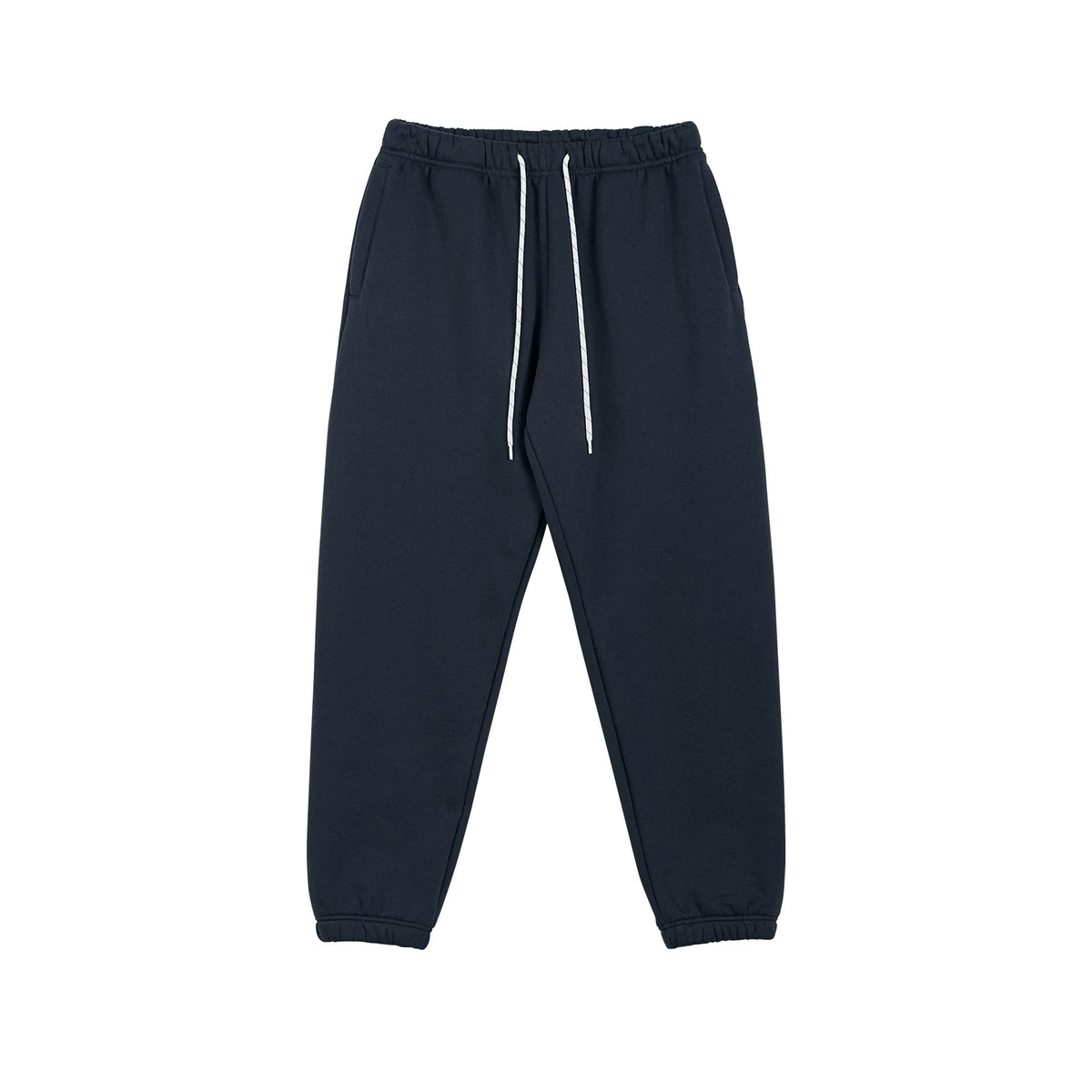Navy pants, front view (DE66).