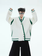 Deconstructed Asymmetrical Placket Sparkle Knit Sweater - COPPING THREADS - ArguE CulturE