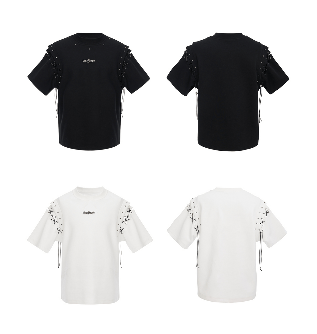 Deconstructed Lace - Up Cutout Tee - COPPING THREADS - ArguE CulturE