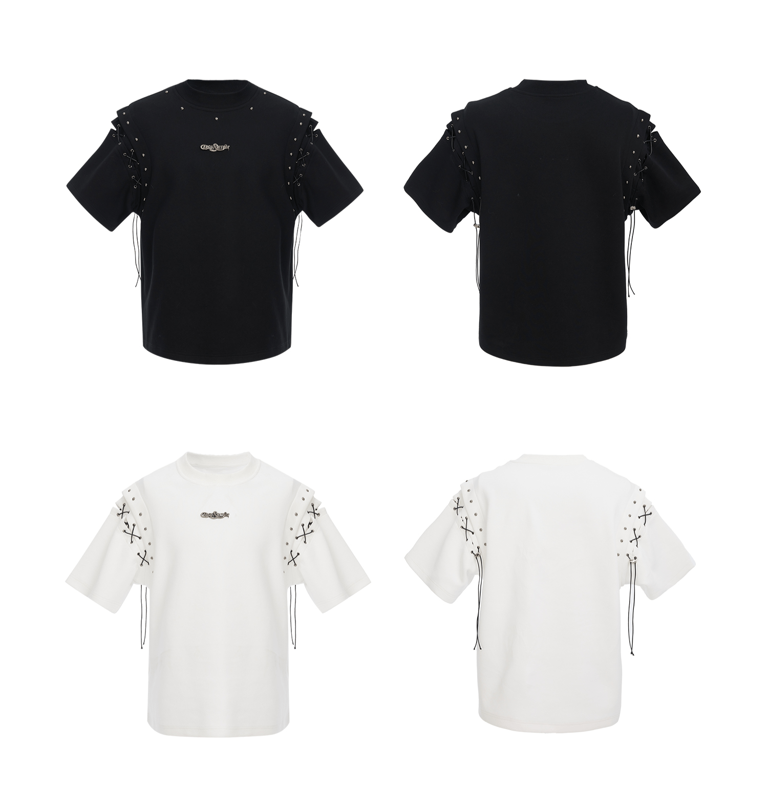 Deconstructed Lace - Up Cutout Tee - COPPING THREADS - ArguE CulturE