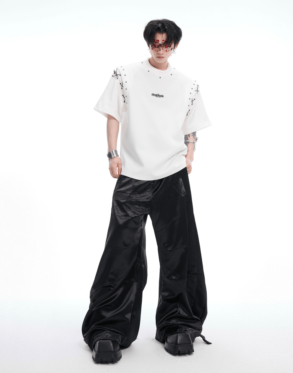 Deconstructed Lace - Up Cutout Tee - COPPING THREADS - ArguE CulturE