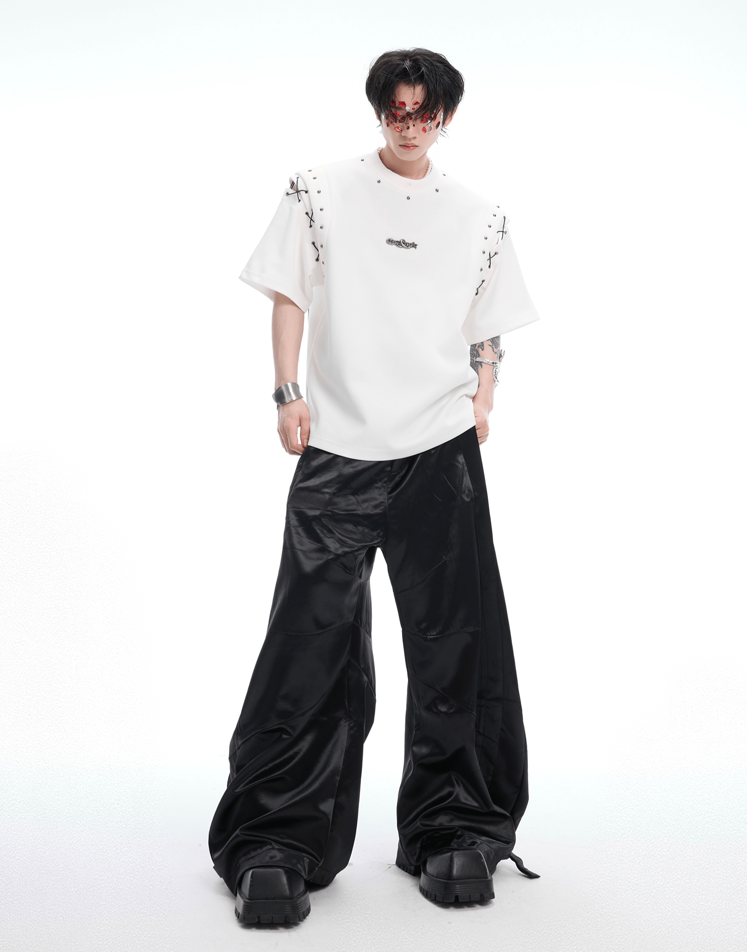 Deconstructed Lace - Up Cutout Tee - COPPING THREADS - ArguE CulturE