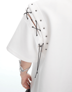 Deconstructed Lace - Up Cutout Tee - COPPING THREADS - ArguE CulturE