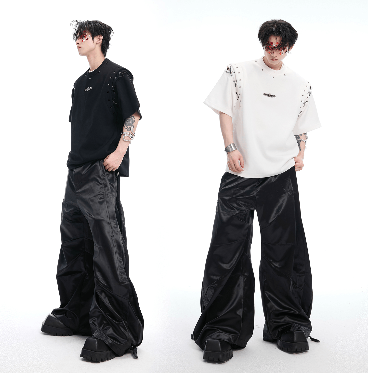 Deconstructed Lace - Up Cutout Tee - COPPING THREADS - ArguE CulturE