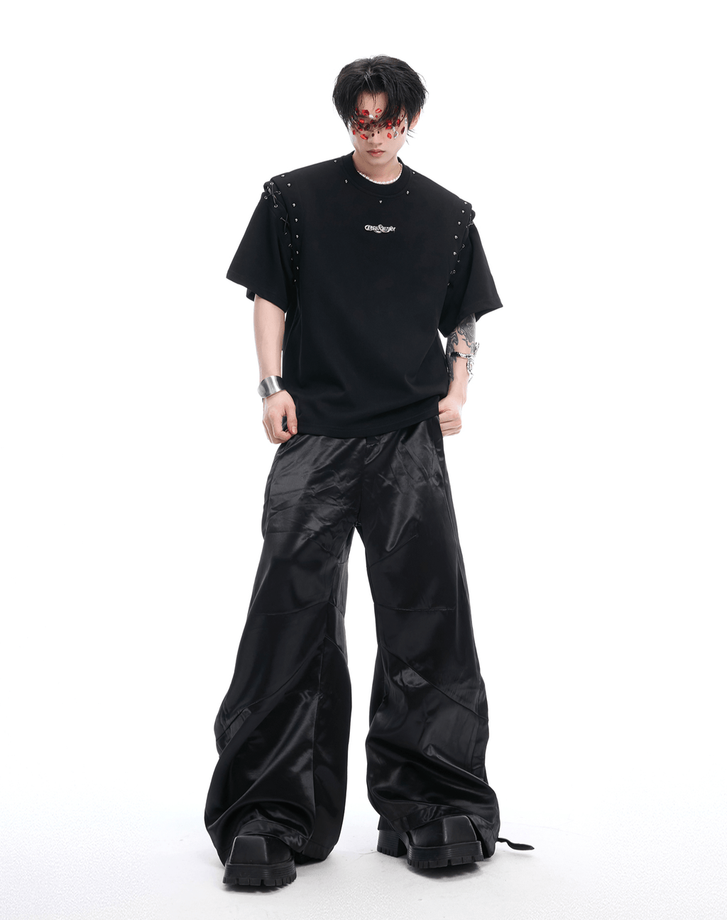 Deconstructed Lace - Up Cutout Tee - COPPING THREADS - ArguE CulturE