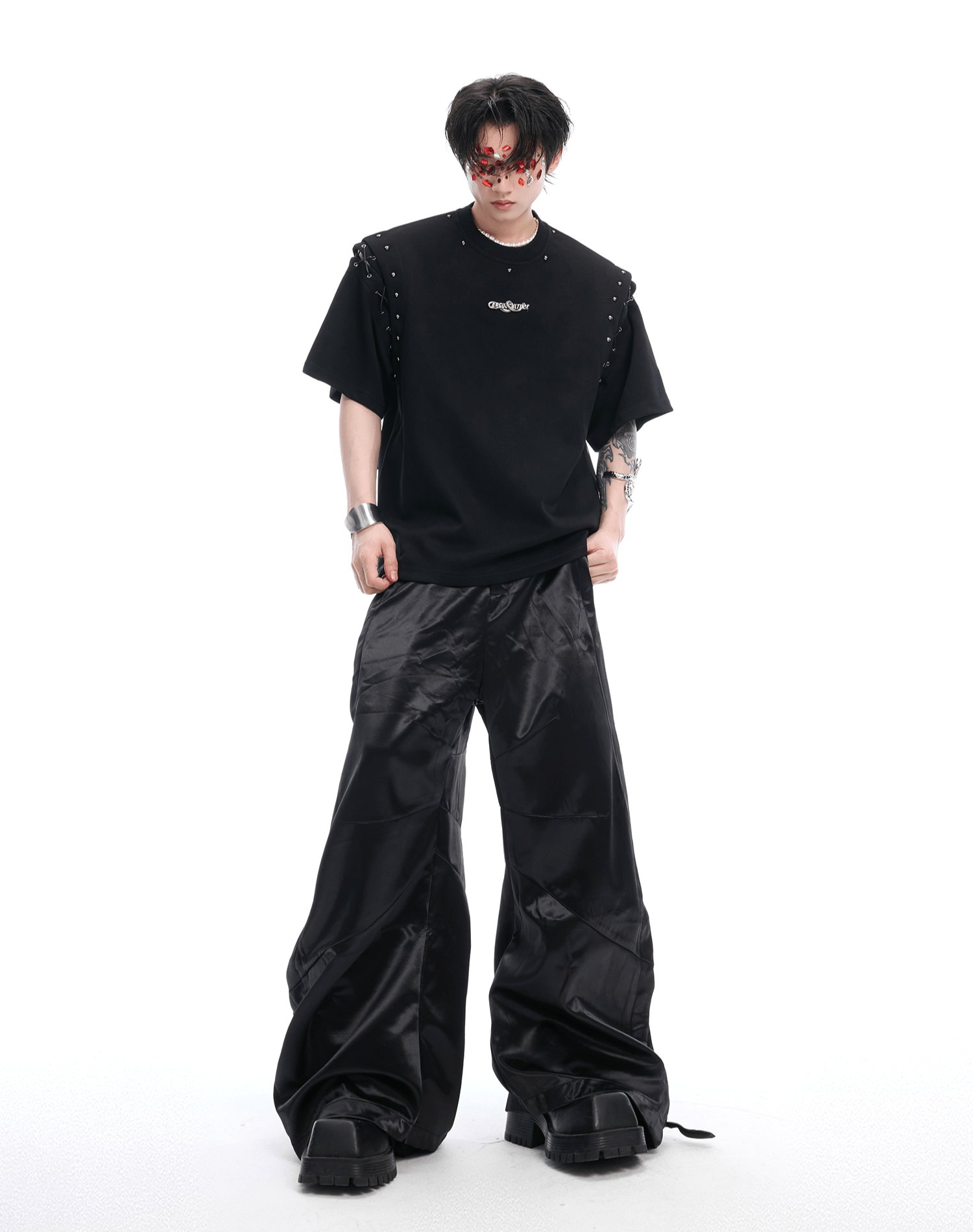 Deconstructed Lace - Up Cutout Tee - COPPING THREADS - ArguE CulturE