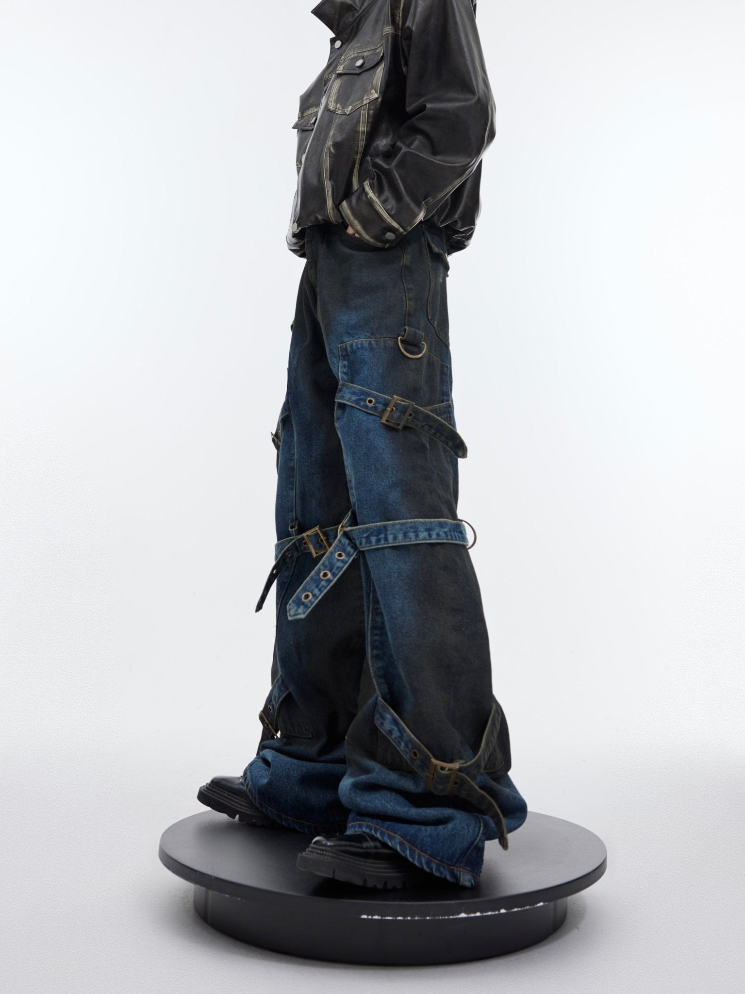 Deconstructed Metal Clasp Punk Denim - COPPING THREADS - ArguE CulturE
