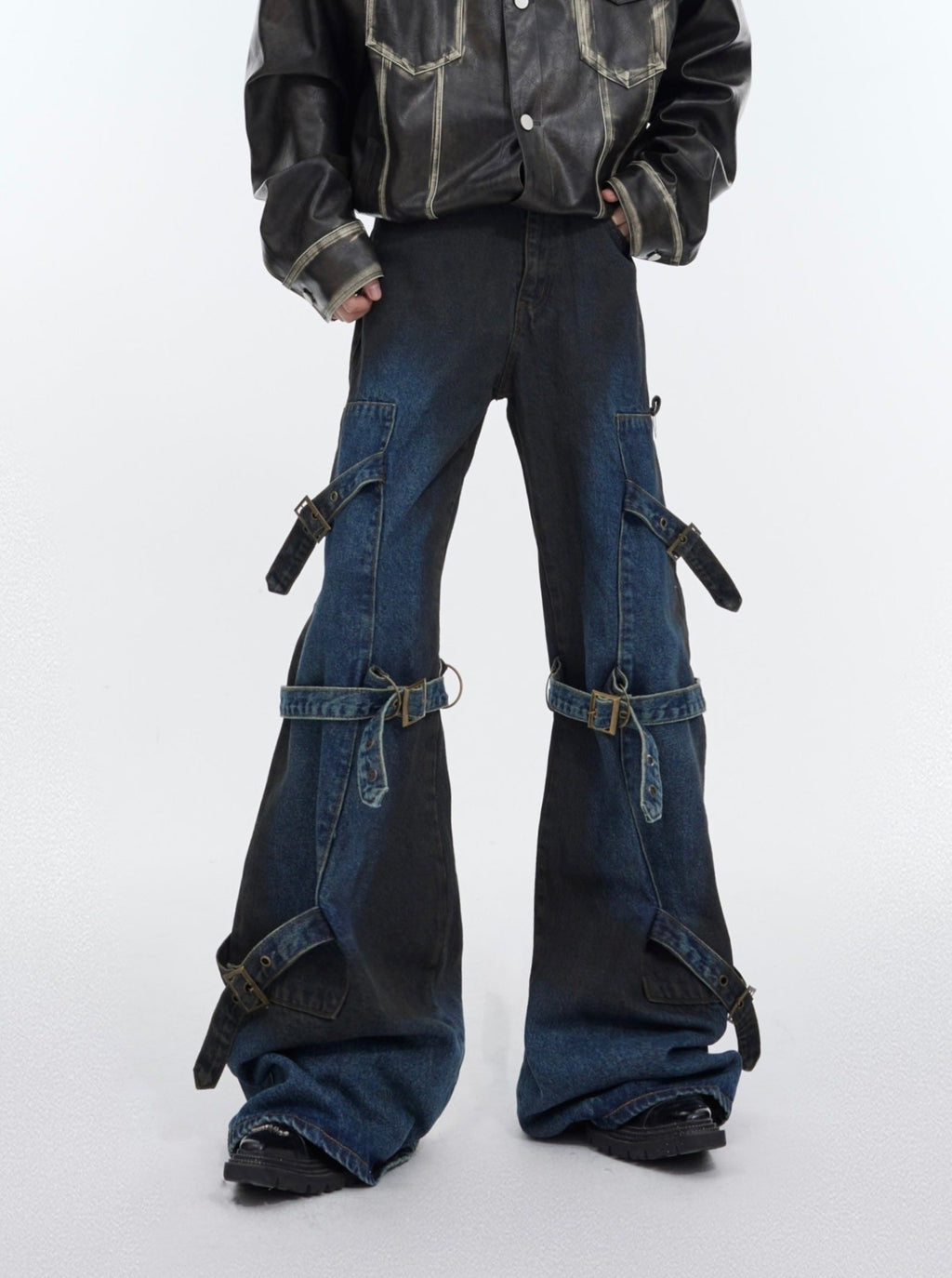 Deconstructed Metal Clasp Punk Denim - COPPING THREADS - ArguE CulturE