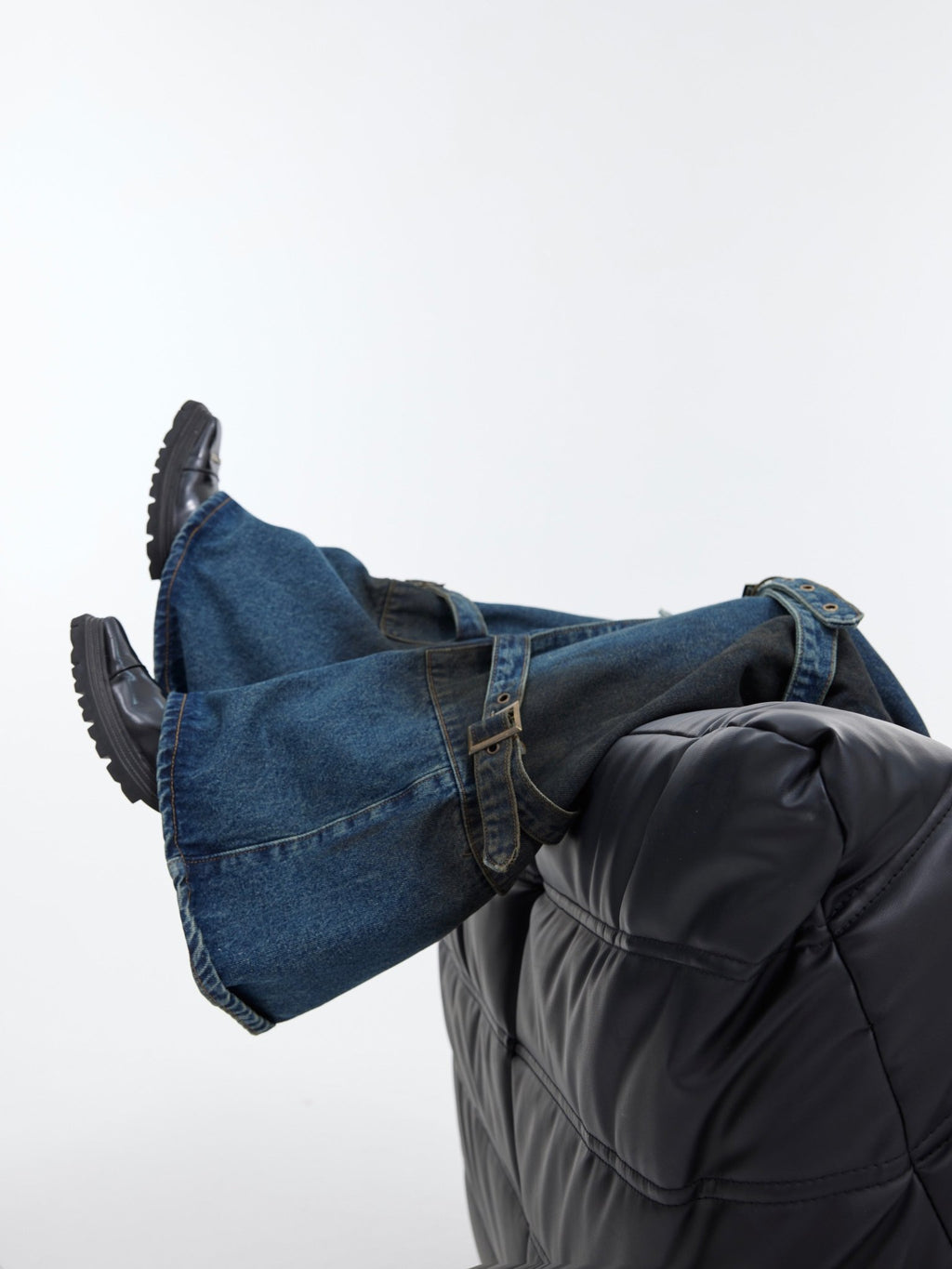 Deconstructed Metal Clasp Punk Denim - COPPING THREADS - ArguE CulturE