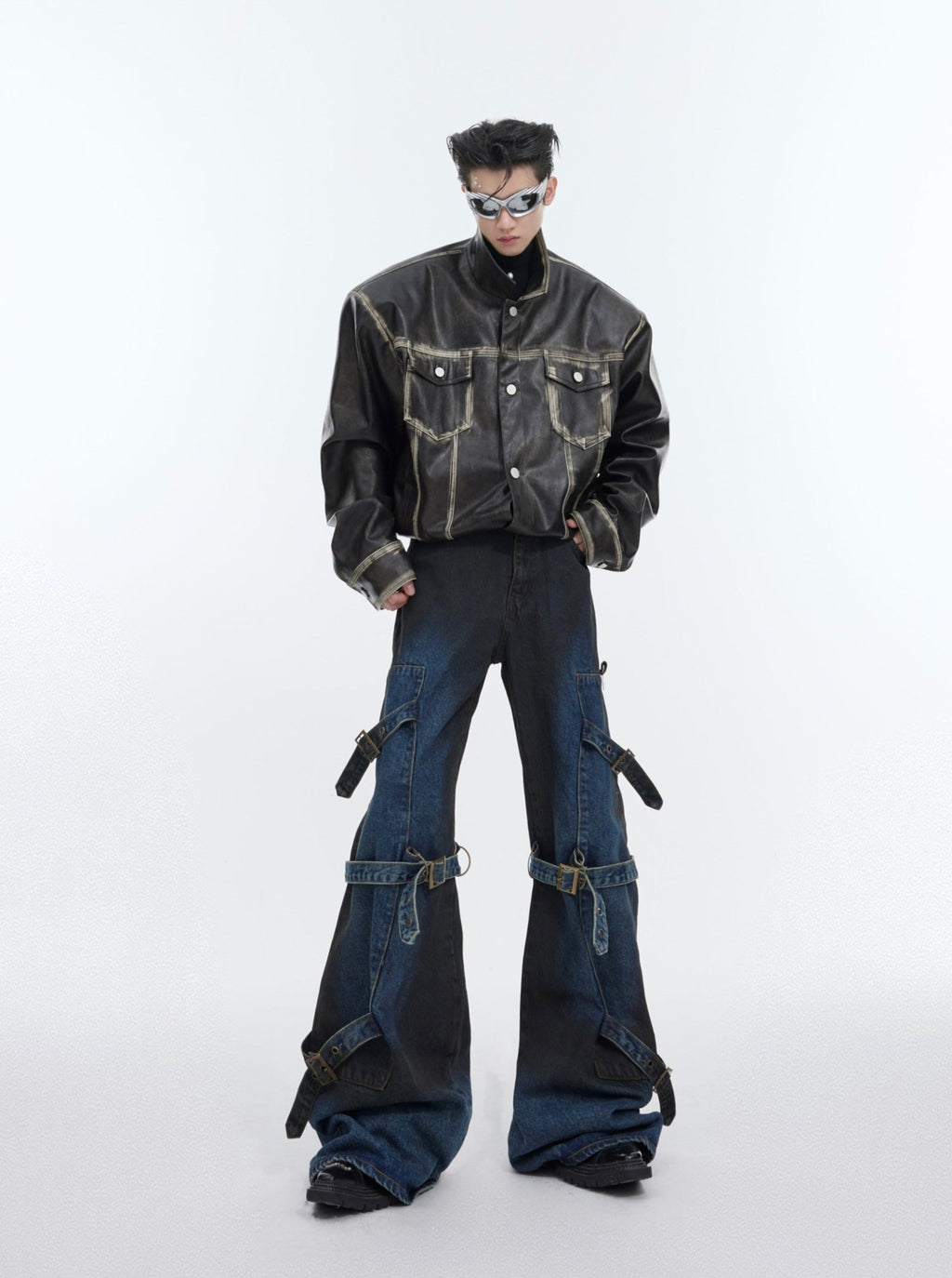 Deconstructed Metal Clasp Punk Denim - COPPING THREADS - ArguE CulturE